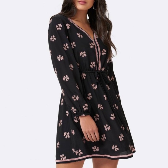 FOREVER NEW Dahlia Day Embroidered Long Sleeve Mini Dress - Picture 5 of 16